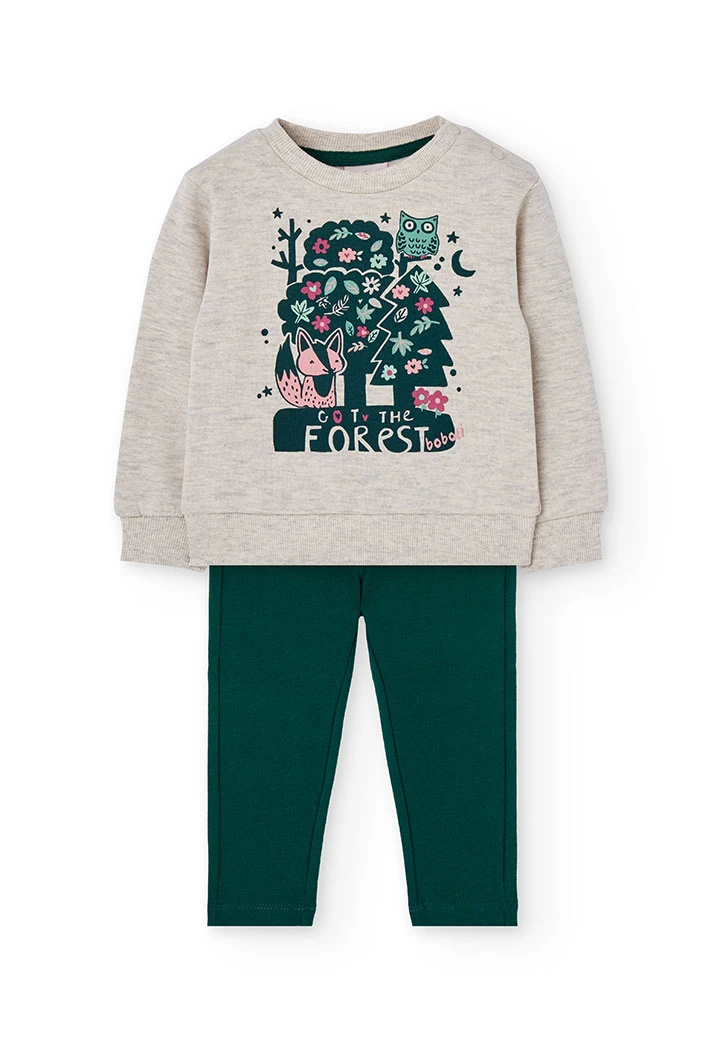 Beige knit girl´s set