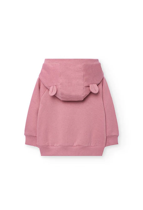 Dessuadora nena de pelfa rosa flors