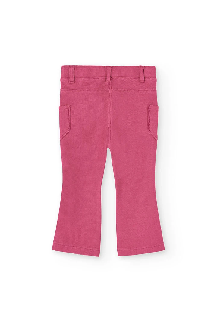 Girl´s knitted trousers in strawberry