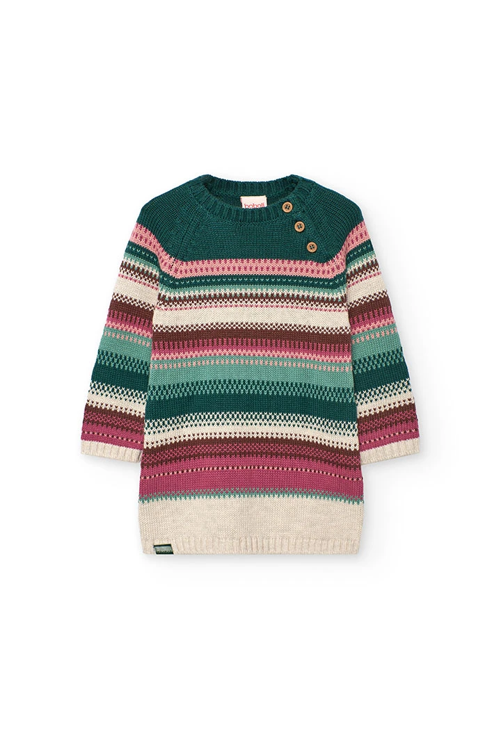 Abito a righe multicolori