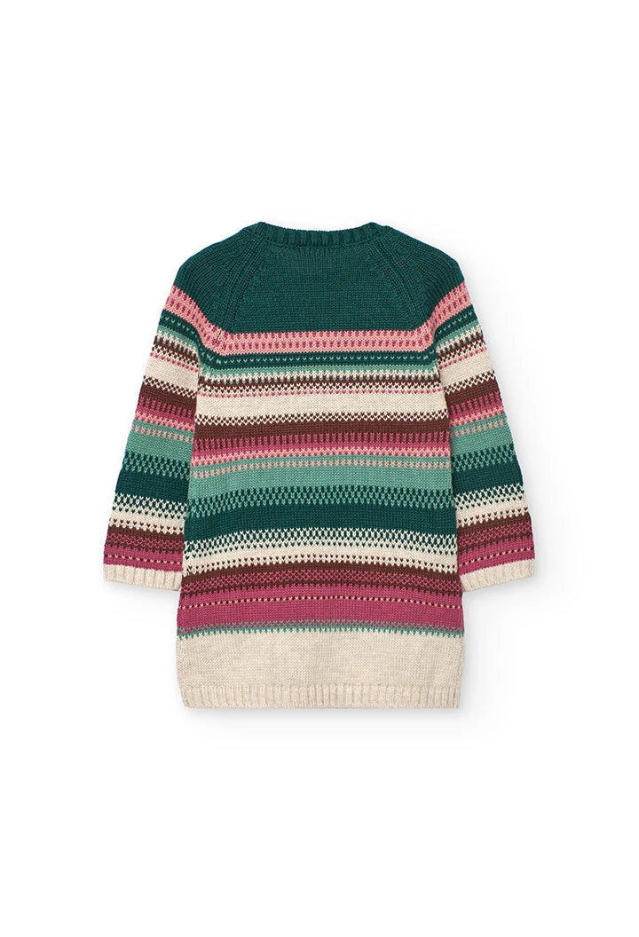 Kleid mit mehrfarbigen Streifen