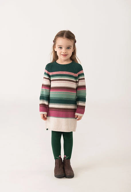 Multicolour striped dress