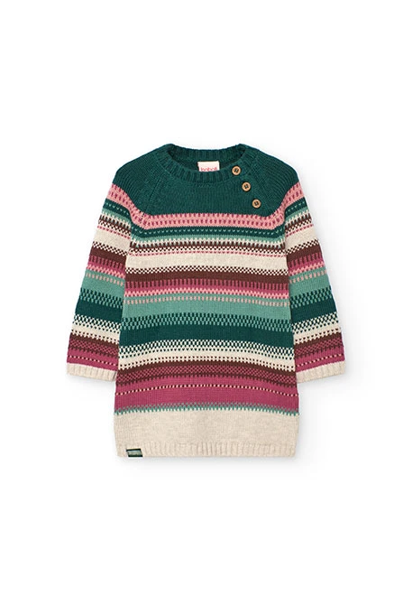 Multicolour striped dress