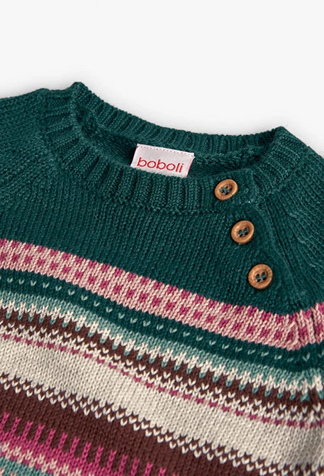 Robe à rayures multicolores