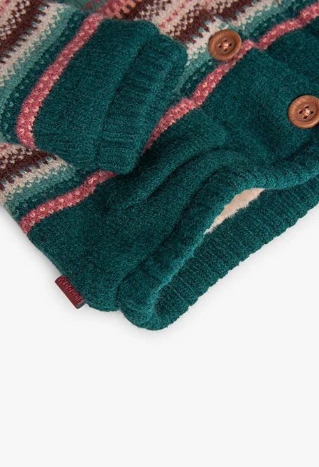 Mädchenjacke mit bunten Streifen