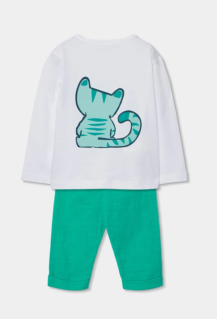 Conjunto bebé algodão branco