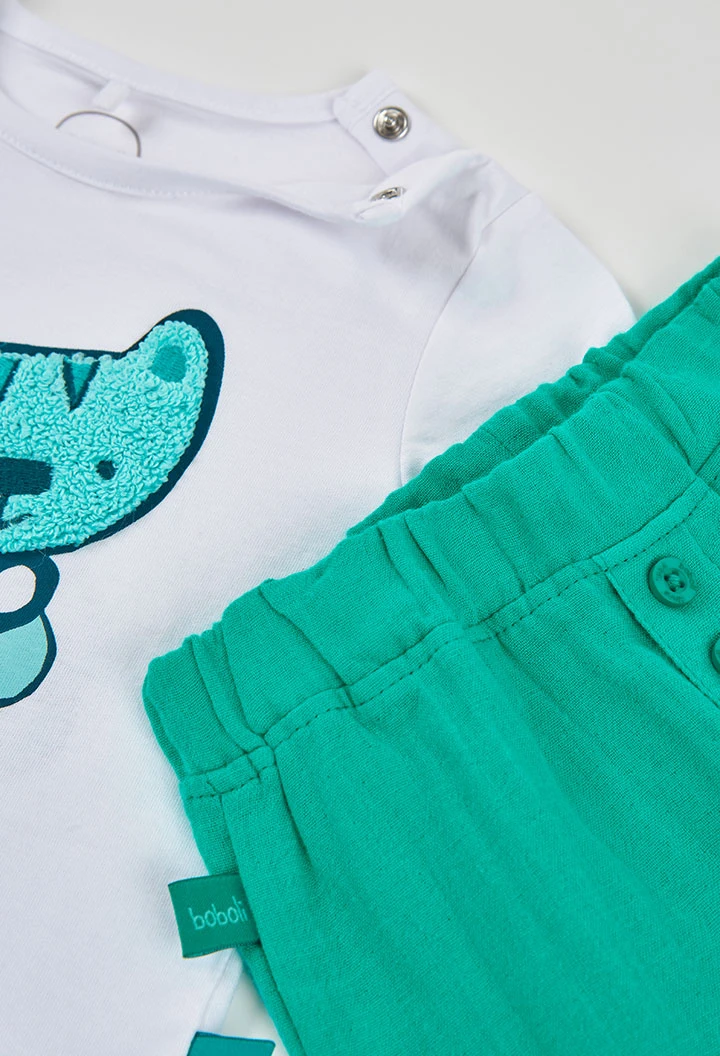 Conjunto bebé algodão branco