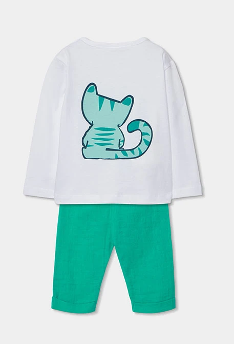 Conjunto bebé algodão branco