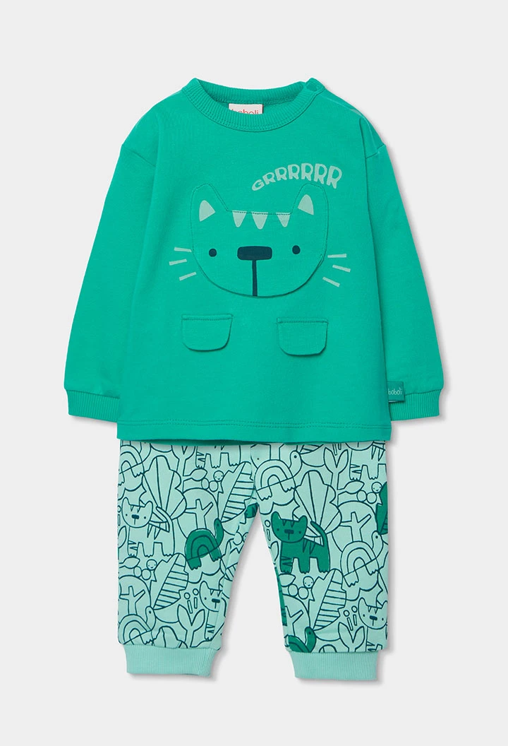 Conjunto bebé niño punto verde