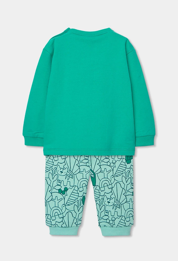 Completo bebè bambino maglia verde