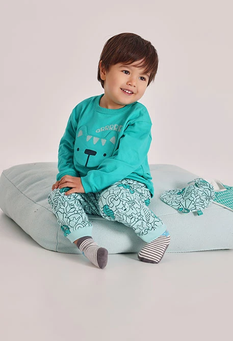 Ensemble bébé garçon maille verte