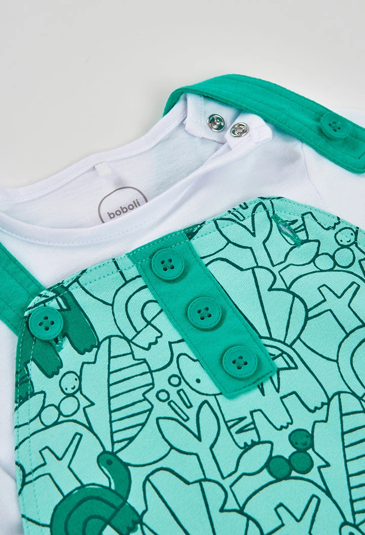 Ensemble en maille imprimé bébé coton