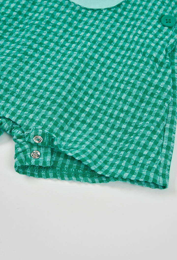 Conjunto bebé peto y camiseta de algodón cuadros