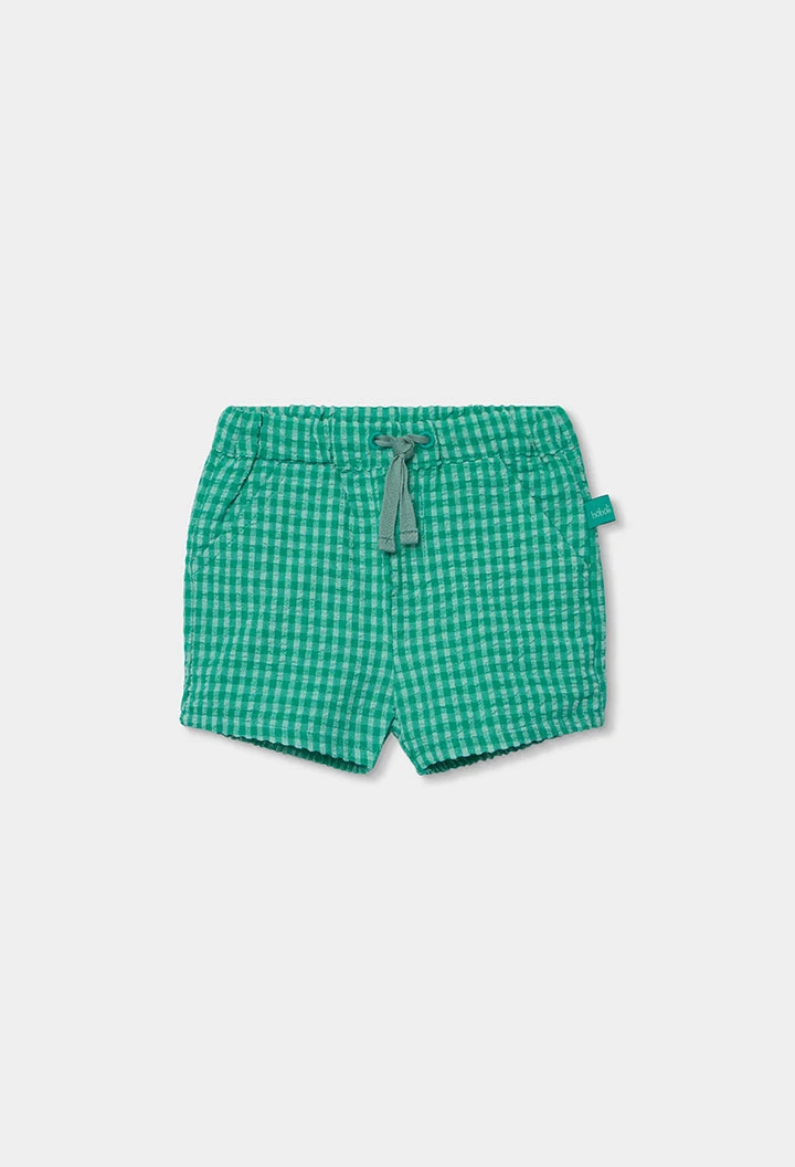 Conjunto bebé algodón blanco y verde