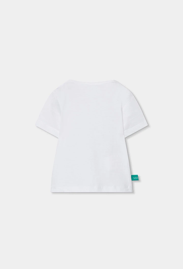 Conjunto bebé algodón blanco y verde