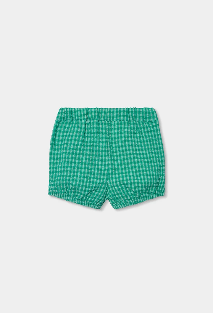 Conjunto bebé algodón blanco y verde