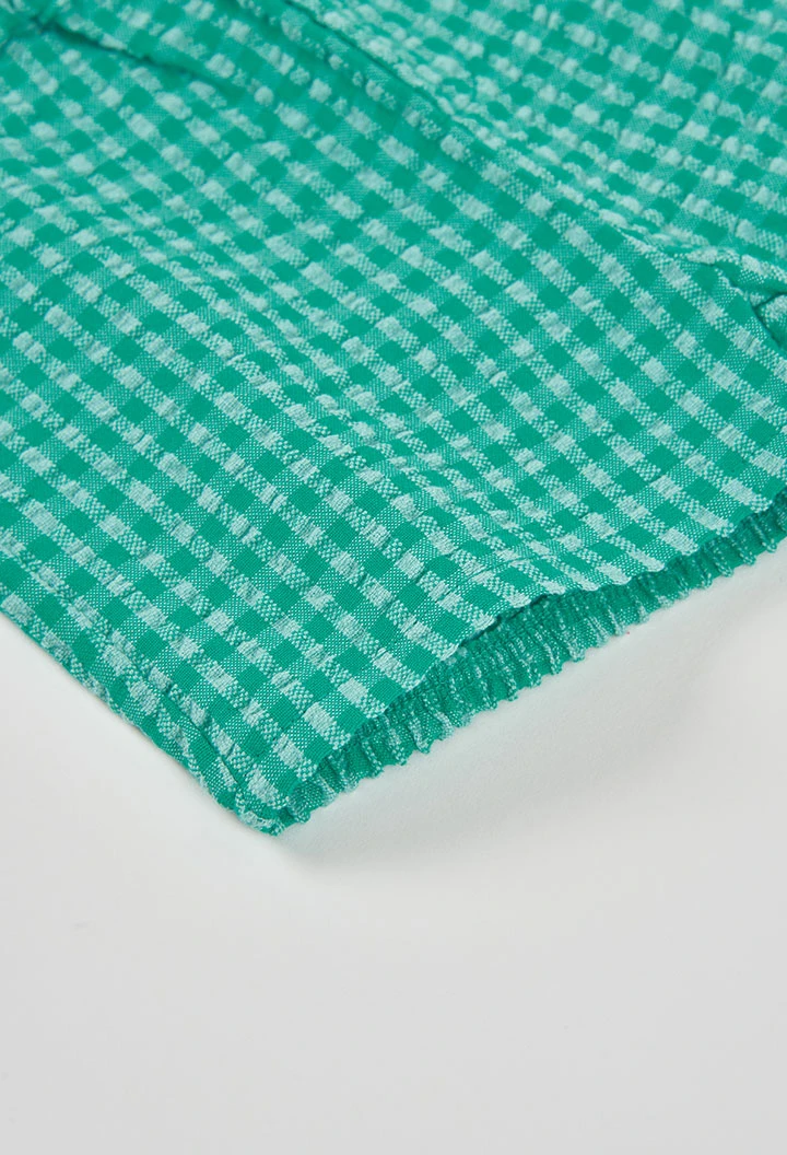 Conjunto bebé algodón blanco y verde