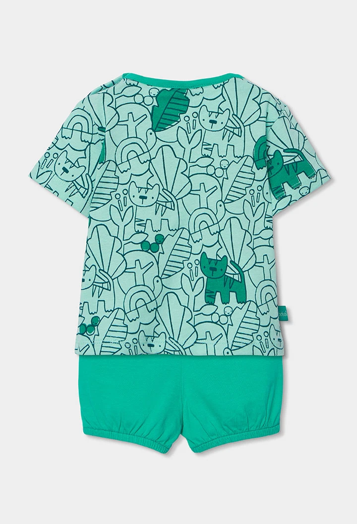 Baby printed cotton set