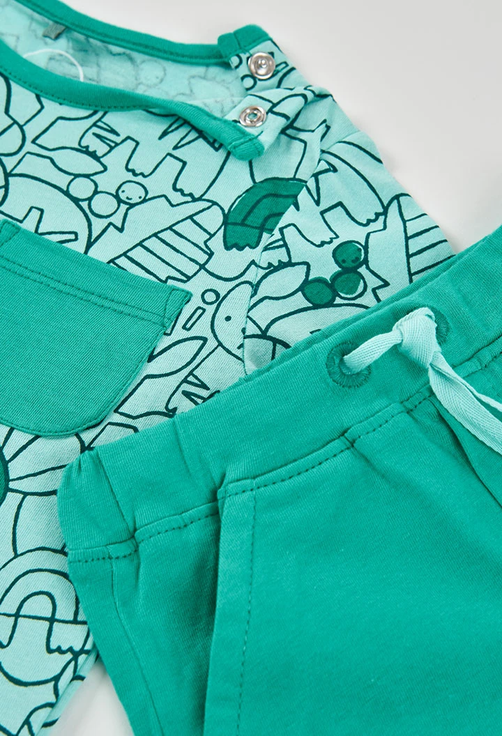 Baby printed cotton set