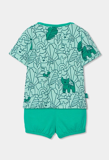 Bedrucktes Baumwollset für Babys