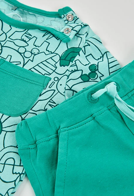 Conjunto bebé estampado algodón