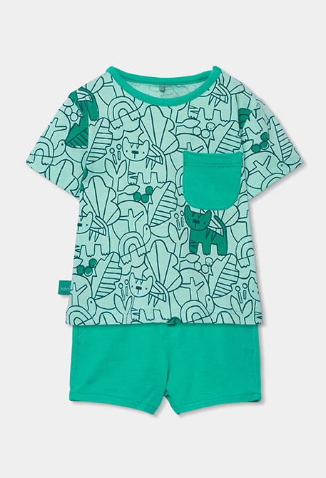 Baby printed cotton set
