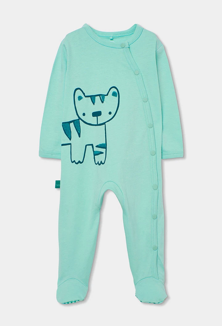 Pagliaccetto neonato maglia verde