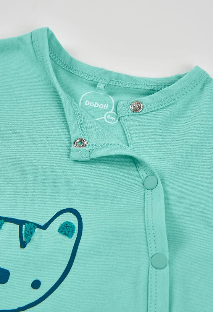 Pijama bébé tricot vert