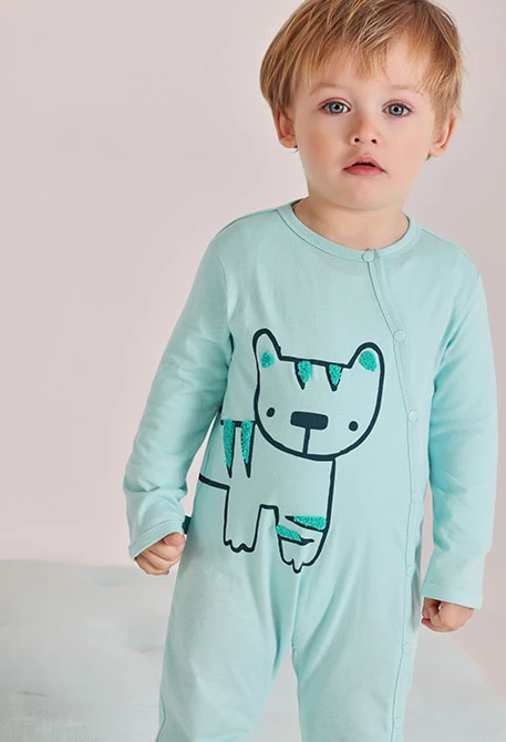 Babygrow de malha verde