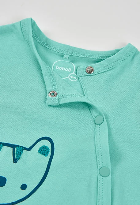 Babygrow de malha verde