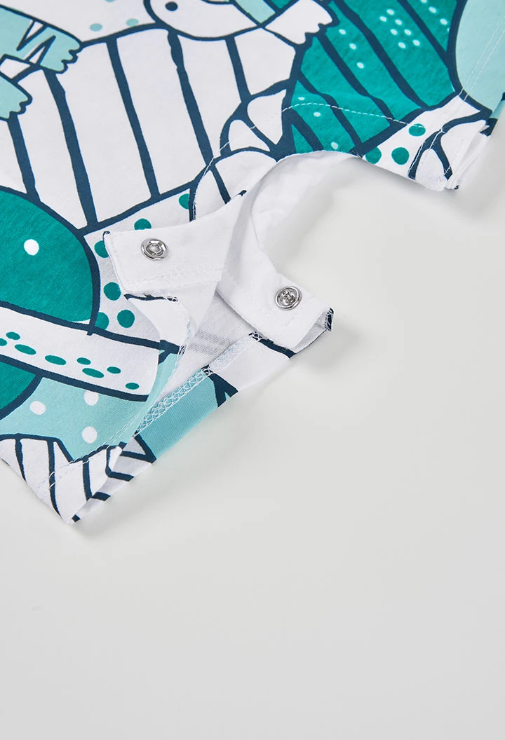 Pyjama bébé en coton couleur blanche