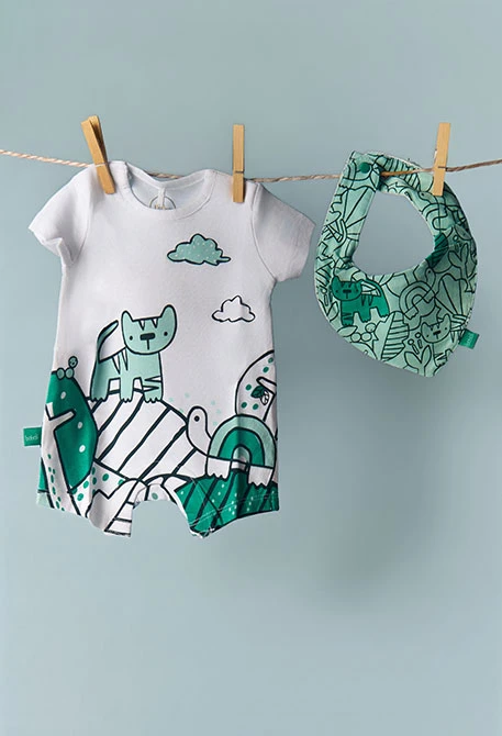 Pagliaccetto neonato cotone colore bianco