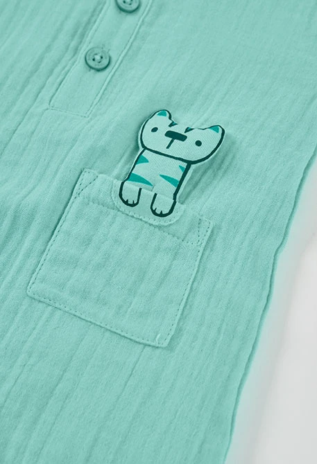 Tutina neonato cotone verde