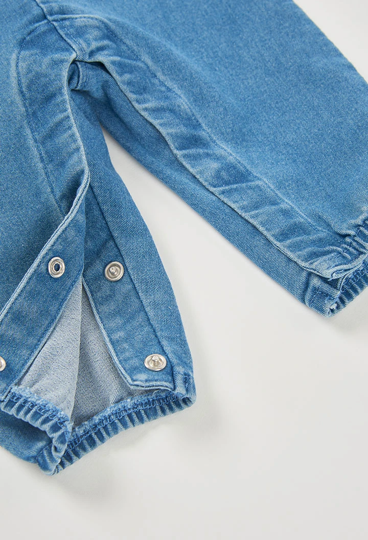 Ensemble denim bébé garçon bleu brodé d\'ours