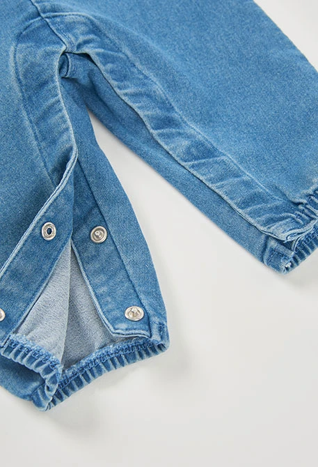 Ensemble denim bébé garçon bleu brodé d\'ours