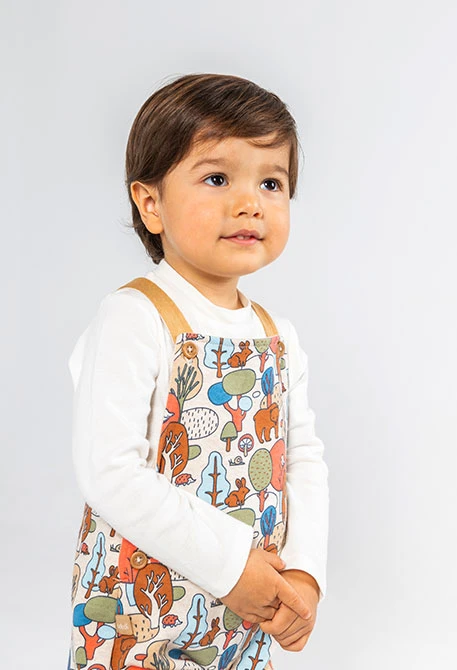Ensemble en maille bébé garçon imprimé forêt