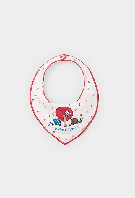 Pack 2 bavaglini neonato bianco stampa animali