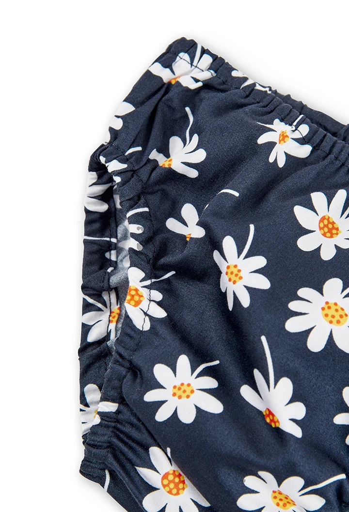 Vestido satén estampado de bebé niña