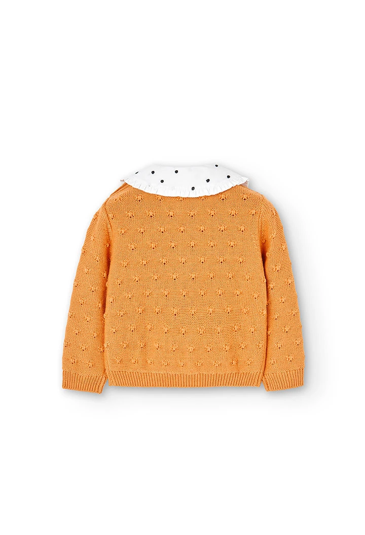 Pullover tricot para o bebé menina