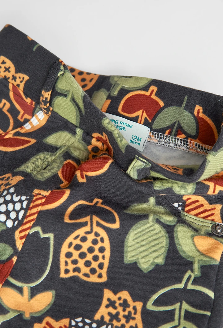 Fleece trousers printed for baby -BCI