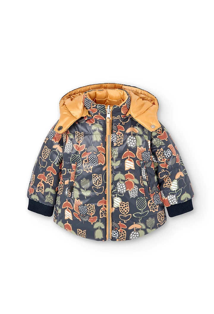 Parka réversible en toile technique pour bébé