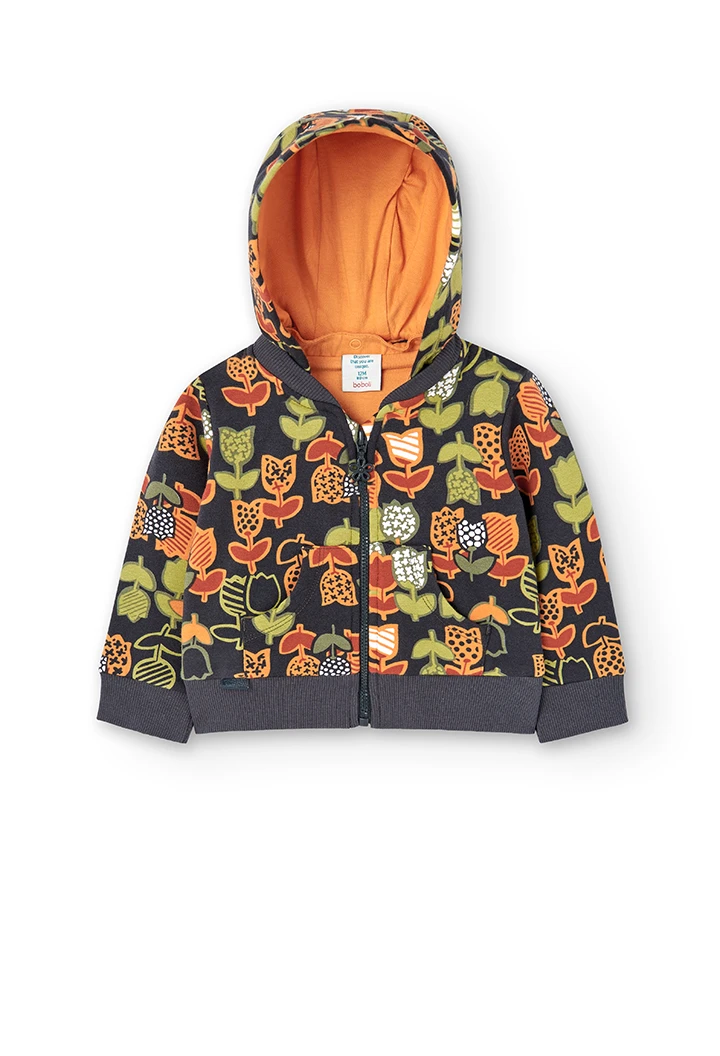 Fleece jacket printed for baby -BCI