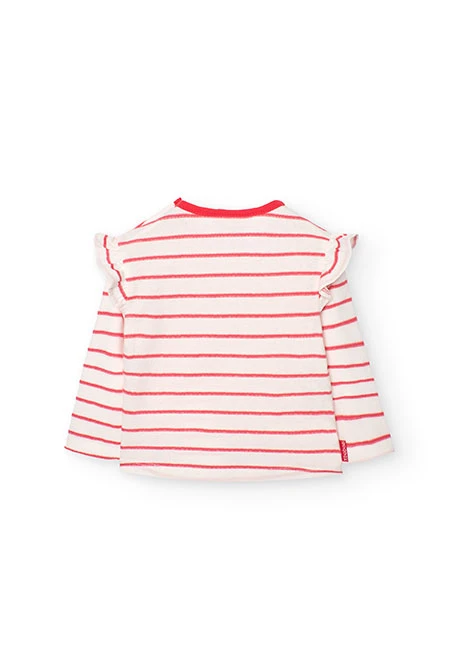 Baby girl's listed fantasy knit t-shirt