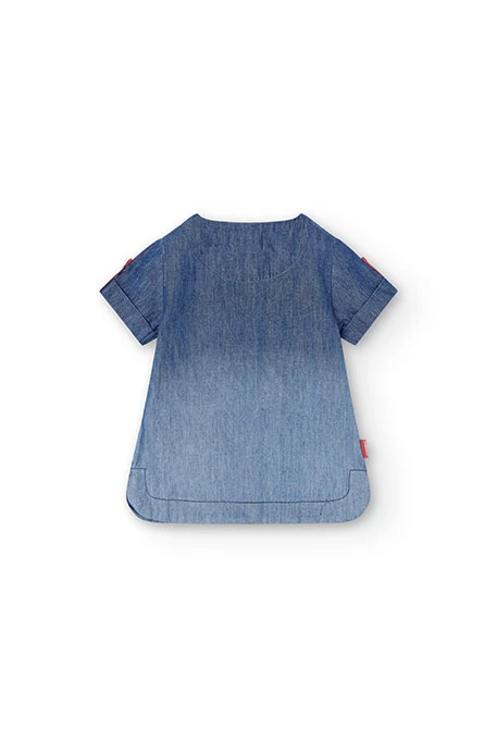 Baby girl's blue denim blouse
