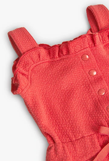 Strick-Strampler Relief, für Baby-Mädchen, in Farbe Rot