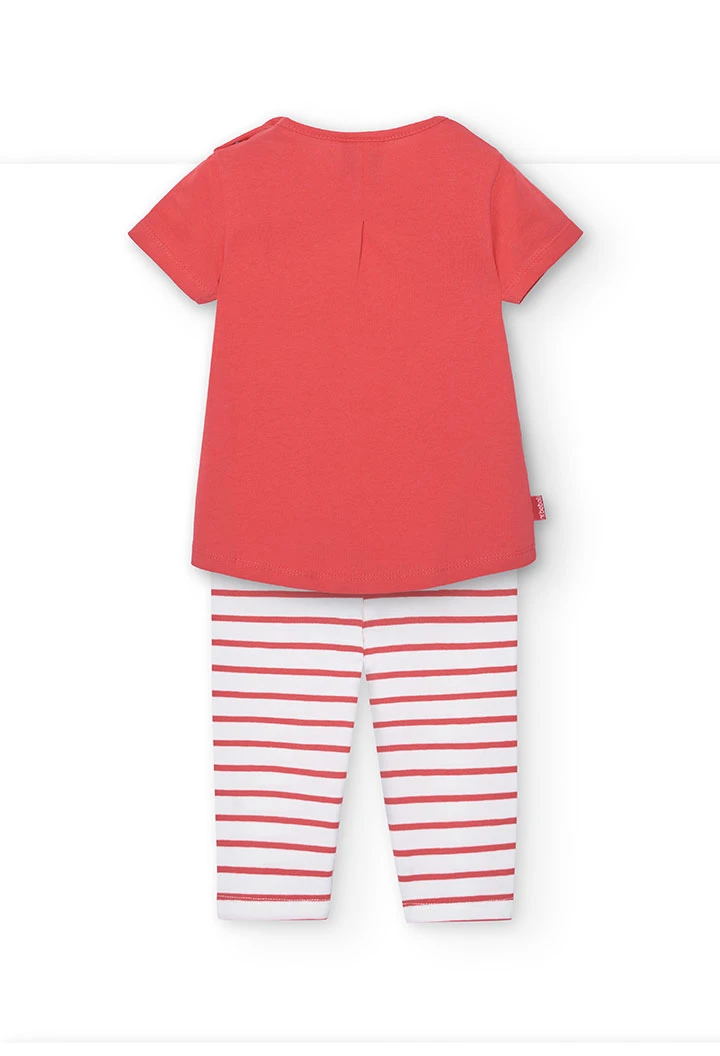 Pack tricoté pour bébé fille en rouge