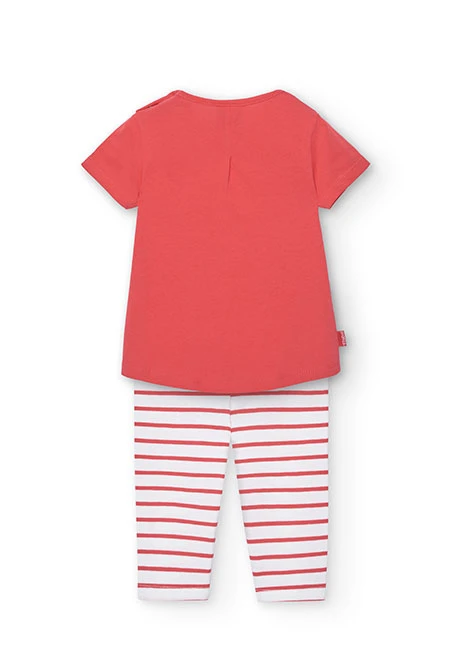 Set in jersey da neonata rosso