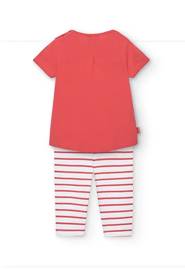 Set in jersey da neonata rosso