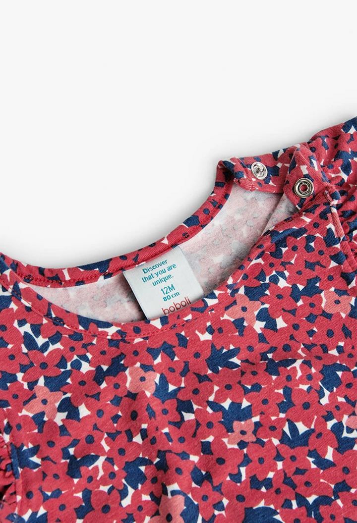 T-shirt tricoté imprimé fleurs pour bébé garçon