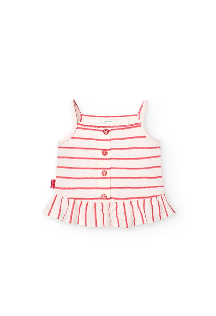 Baby girl's striped fantasy knit top